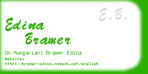 edina bramer business card